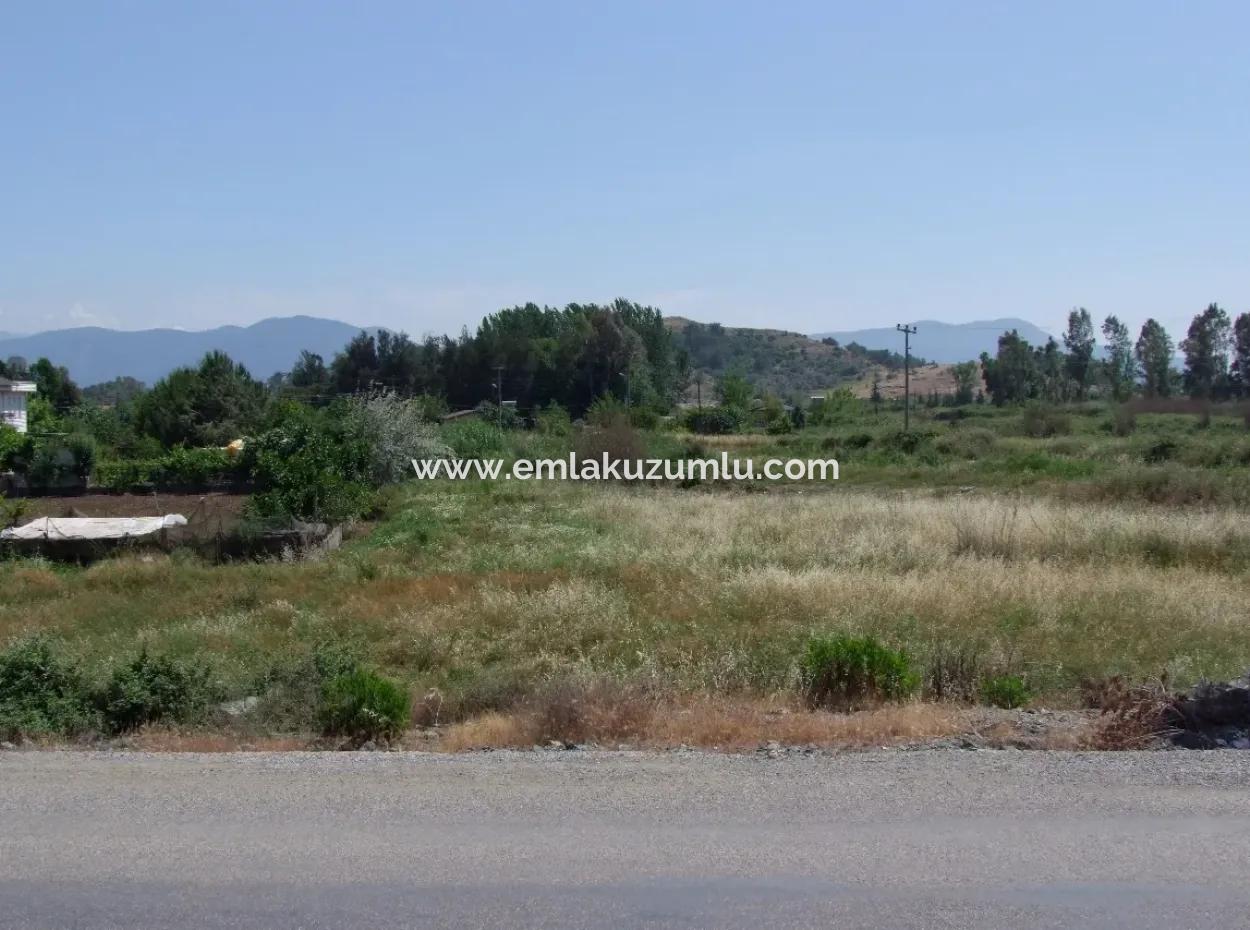 Commercial Grundstück 2500 M2 Grundstück Zum Verkauf Schnäppchen Zum Verkauf In Fethiye Aus Die Hauptstraße Zu Null