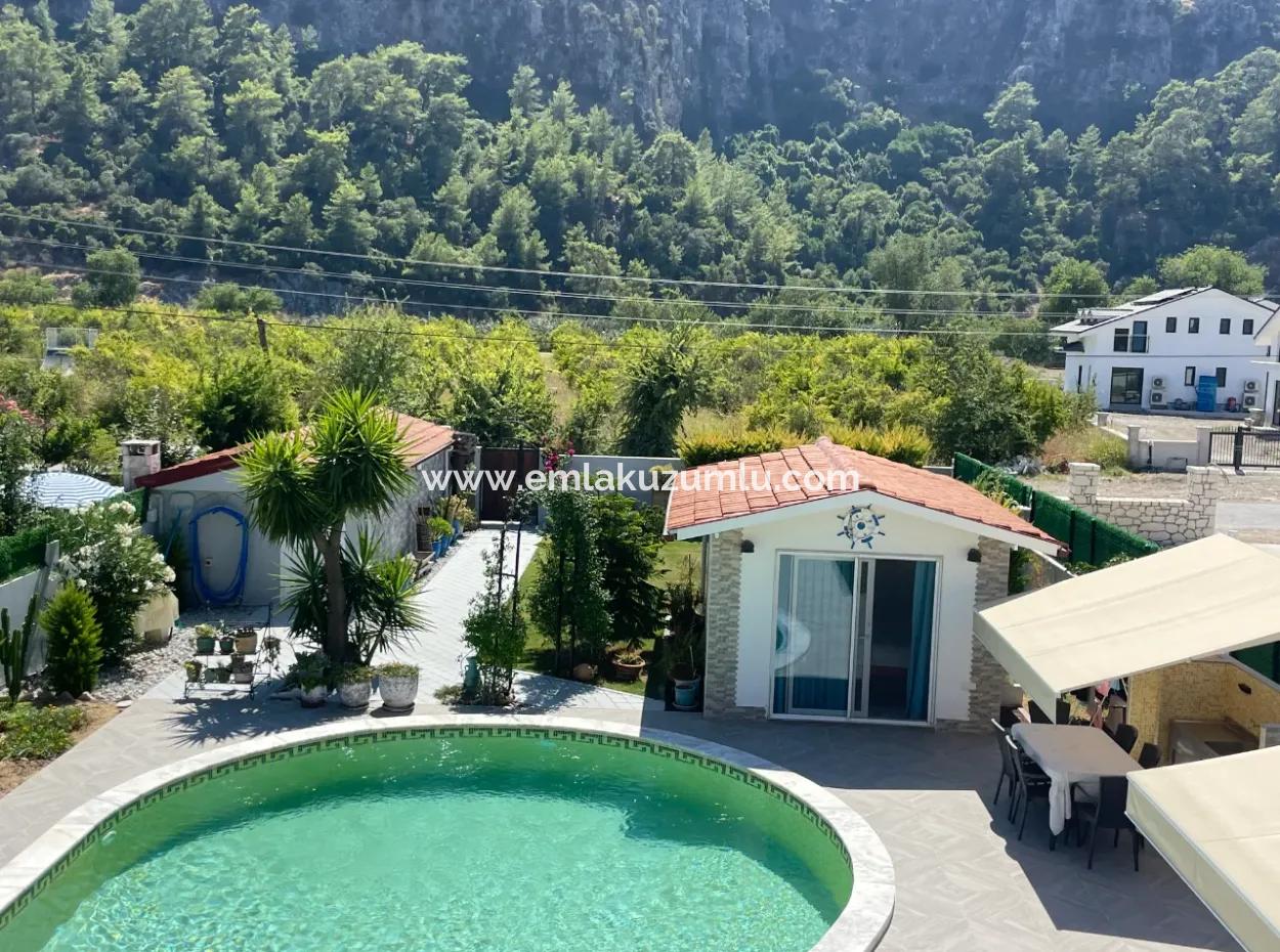 4 1 Villa Zum Verkauf In 720M2 Grundstück In Dalyan Gülpınar