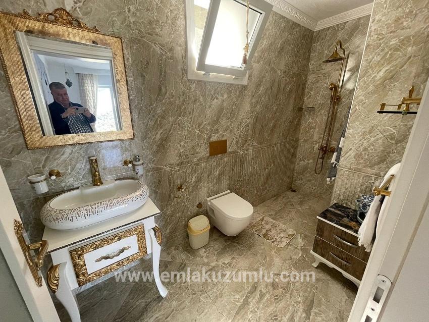 Vip Villa For Sale In Gökbel, On A 5000m2 Plot With Full Sea View.