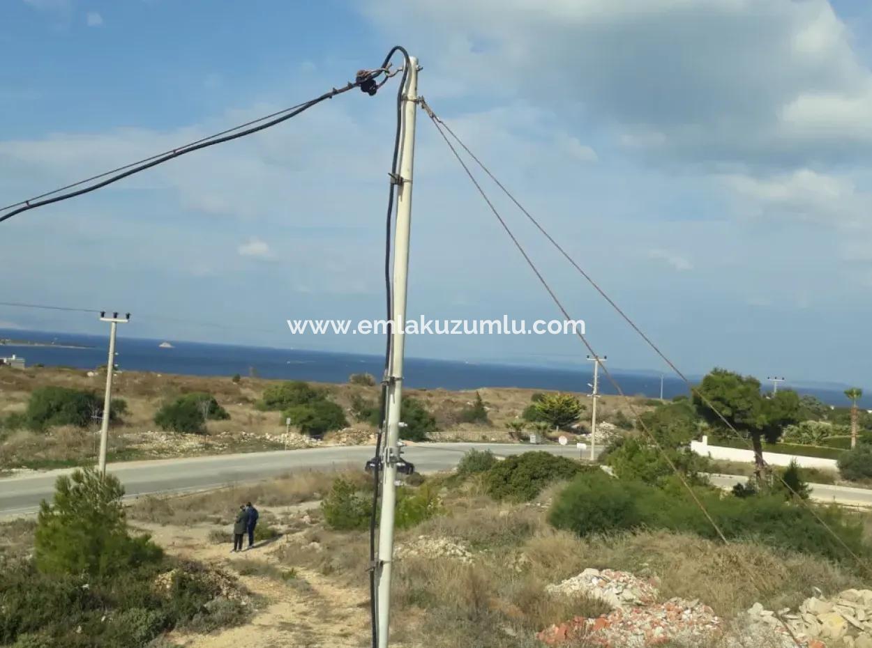 Çeşme Dalyan Mahallesinde Full Deniz Manzaralı 1176M2 İmarlı Satılık Arsa